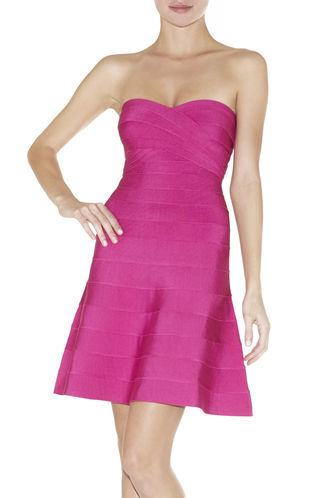 Robe Herve Leger Rose Pas Cher